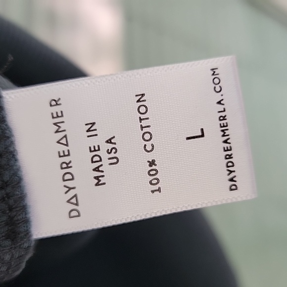 Daydreamer for Free People Empress Ribbed Baby Tee Sz L Has Stretch - Picture 6 of 10